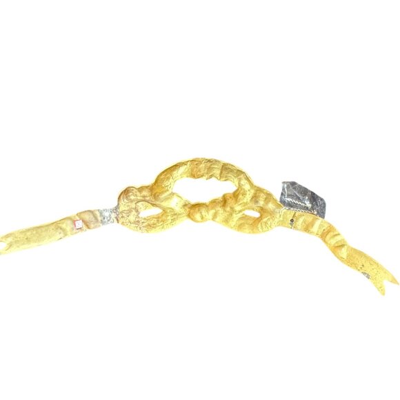 Vintage Brass  Bow Knot Wall Hanger - Picture 2 of 8